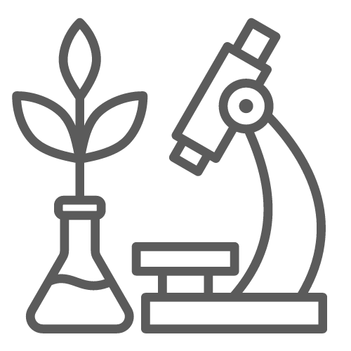 Microscope with Plant in Beaker Icon